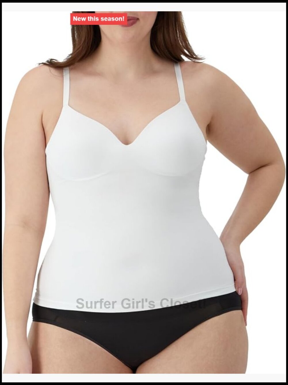 Firm Control Tummy Shaping Cami, Convertible Wireless Bra, Nylon Spandex